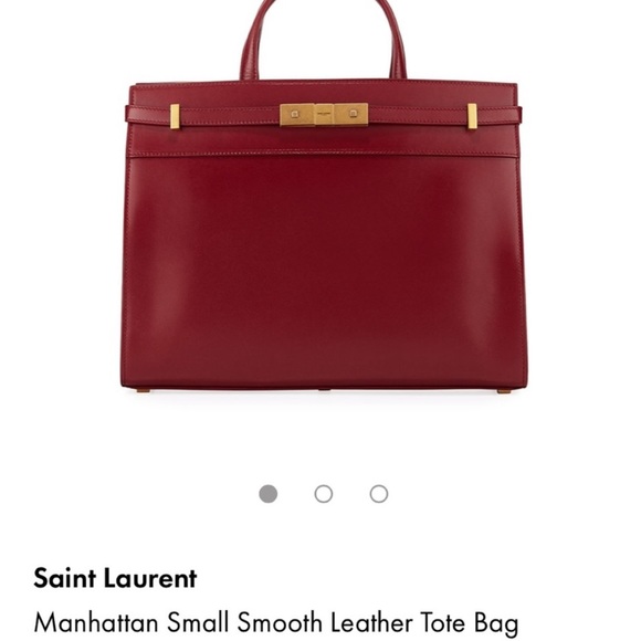 Saint Laurent Manhattan Small Smooth Leather Tote Bag - Picture 10 of 12